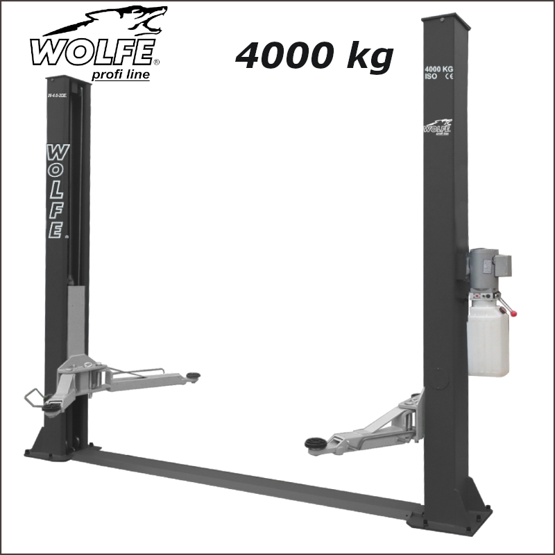 1.Подемник двуколонен 4.0 t електрохидравличен WOLFE Premium line