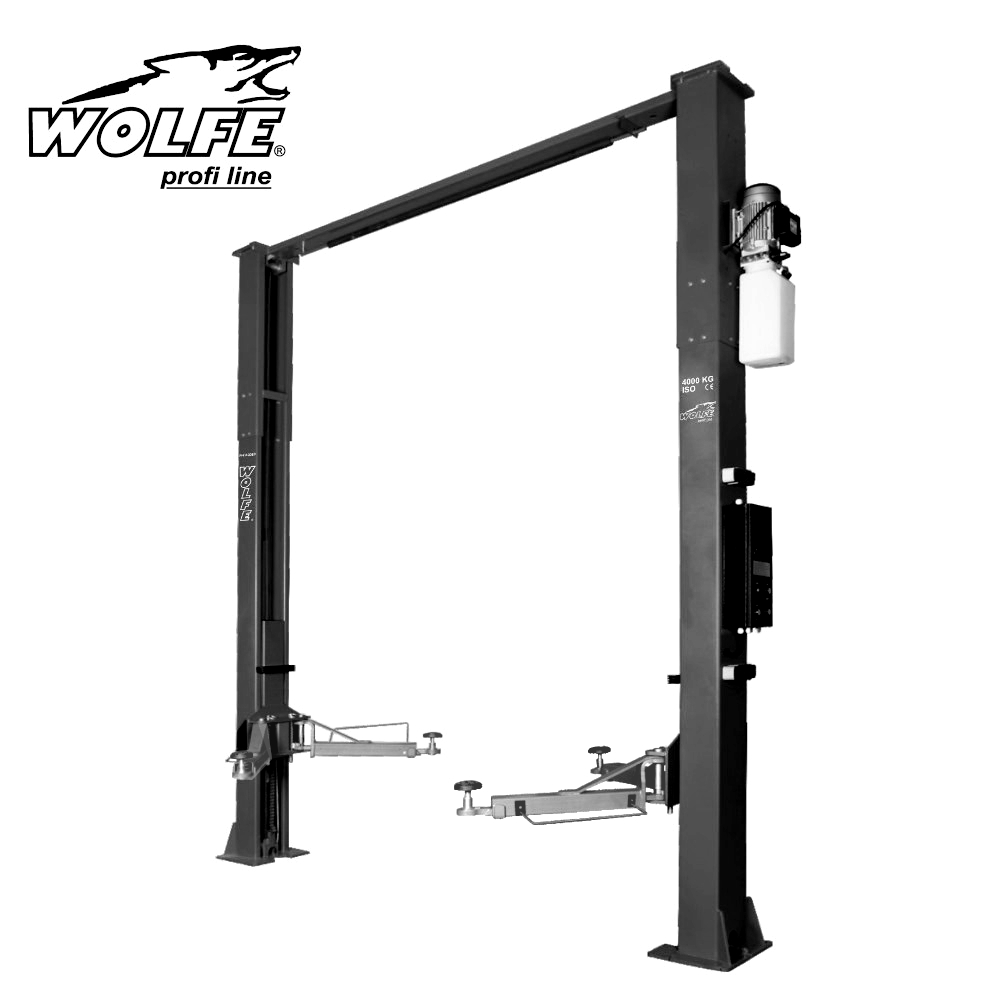 4.Подемник двуколонен горна синхронизация 4.0t ел.магнитен WOLFE Premium line