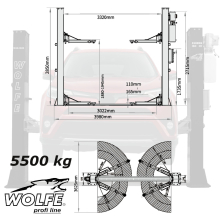 Подемник за бусове 5,5 тона електомагнитен WOLFE  Premium Line -SHEMA